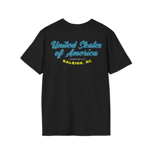 Adult "Skate Life" T-Shirt - United Skates - Raleigh, NC (Blue)