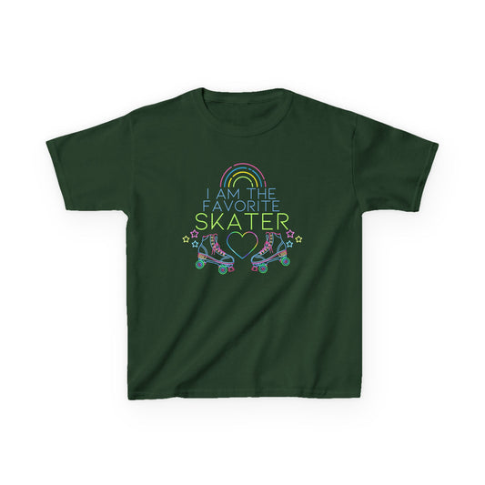 Kid's "I Am The Favorite Skater" Birthday Party T-Shirt, Roller Skating Tee