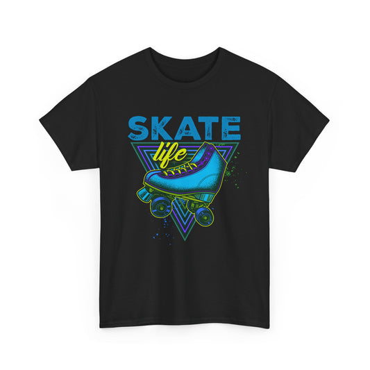 Jackson, NJ - Adult "Skate Life" Roller Skater T-Shirt (Blue Graphic)
