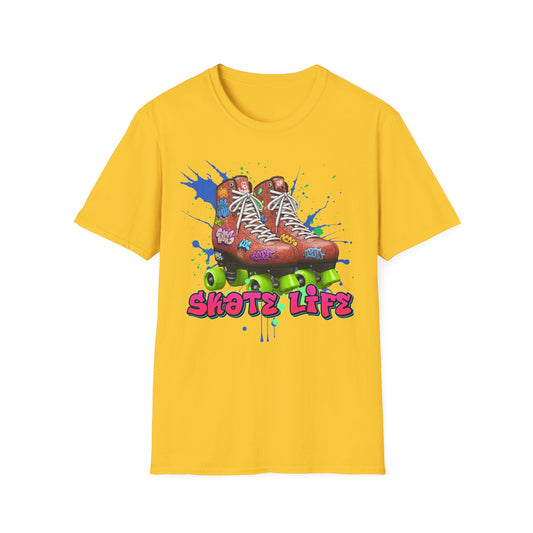 Adult "Skate Life" Paint Splattered Skate T-Shirt - Millennium Skate World