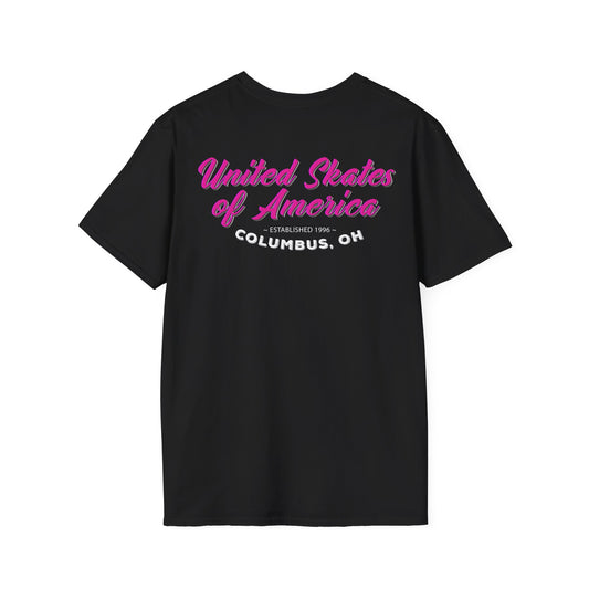 Adult "Skate Life" T-Shirt - United Skates of America - Columbus, OH (Pink)