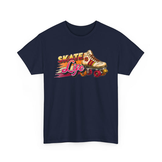 Retro Skate Life Graphic Tee - Vintage 70s 80s Roller Skating Shirt - Old School Skaters