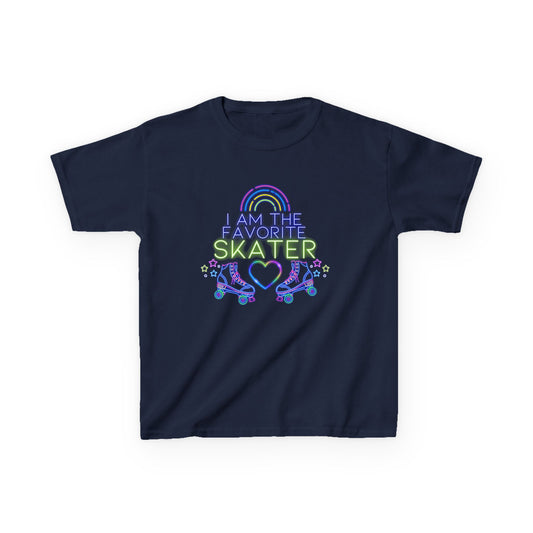 Kid's "I'm the Favorite Skater" Roller Skating Birthday Party Shirt for Boys and Girls