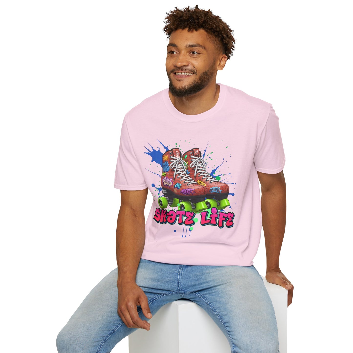Adult "Skate Life" Paint Splattered Skate T-Shirt - Millennium Skate World