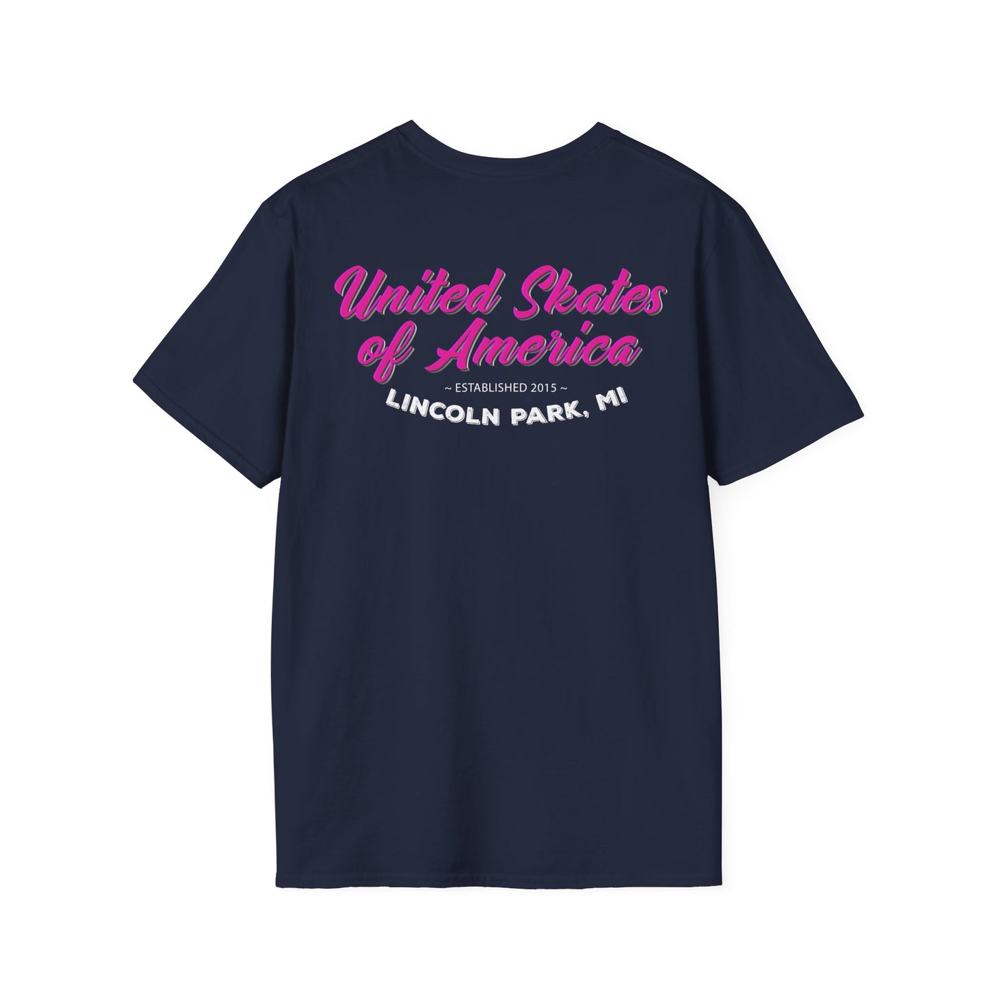 Adult "Skate Life" Paint Splattered Skates T-Shirt - United Skates of America - Lincoln Park, MI
