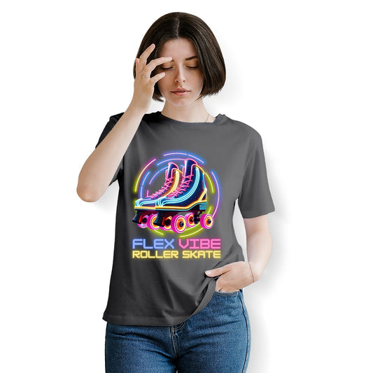 Women's Roller Skating Tee "Flex Vibe Roller Skate"
