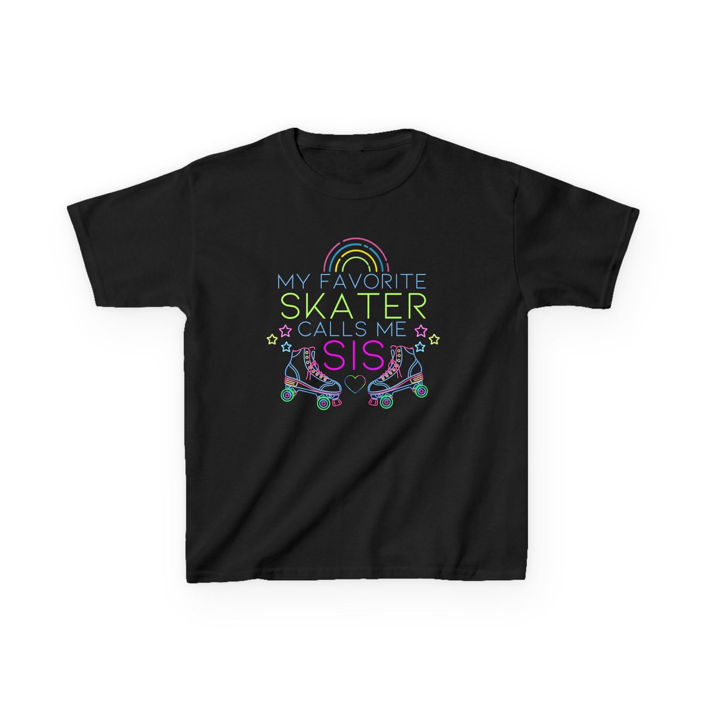 Girl's Birthday T-Shirt - My Favorite Skater Calls Me Sis - Graphic Tee for Kids