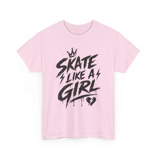 Adult Skate Like a Girl Women's T-Shirt | Roller Skating, Ice Skater, Roller Derby, Hockey & Rink Life Tee
