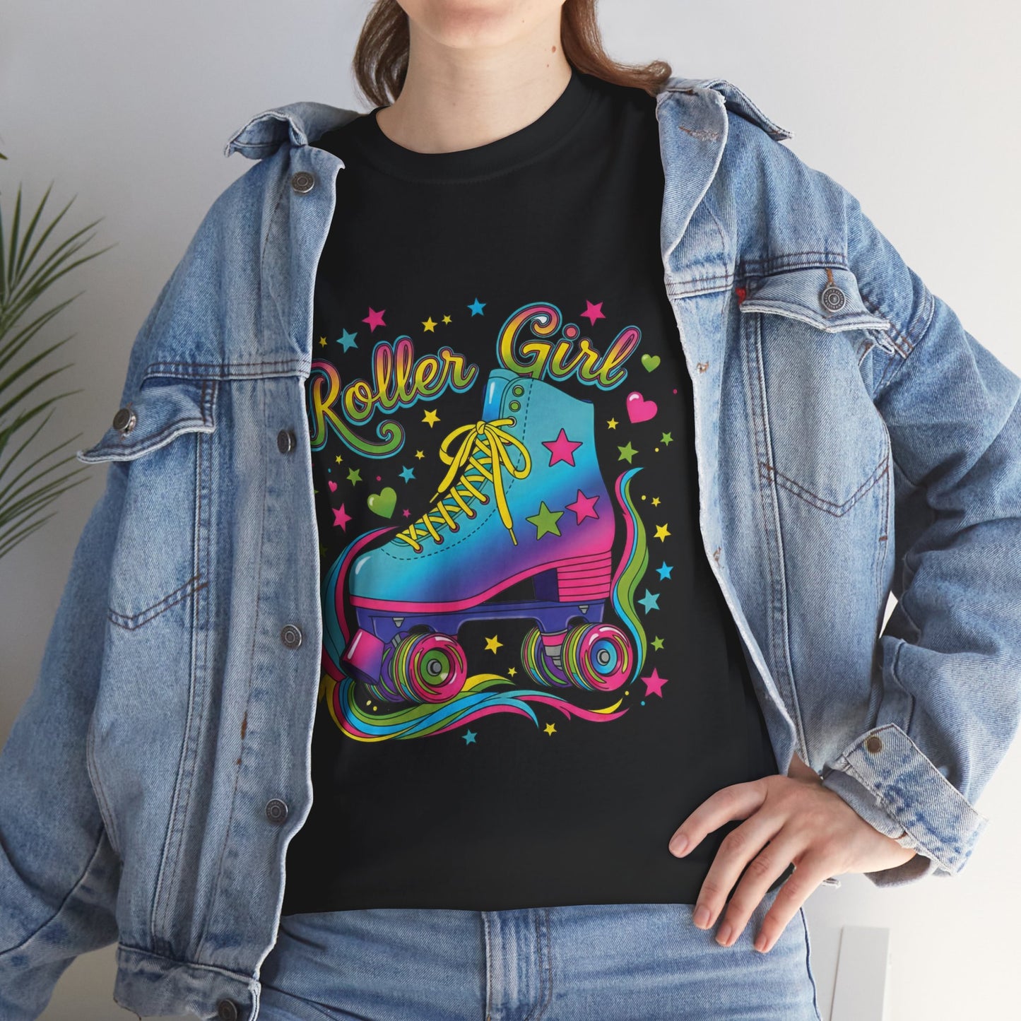 Women's Roller Skating T-shirt - Roller Girl - Retro Graphic Shirt for Skaters