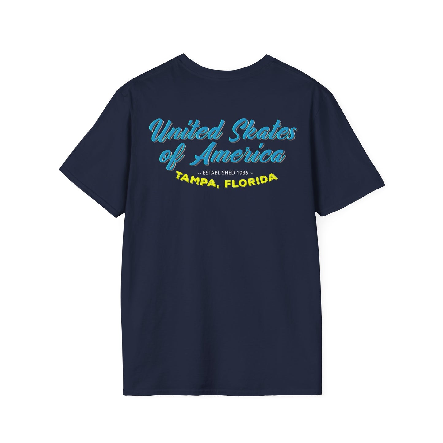 Tampa, FL - Adult "Skate Life" Roller Skater T-Shirt (Blue Graphic)