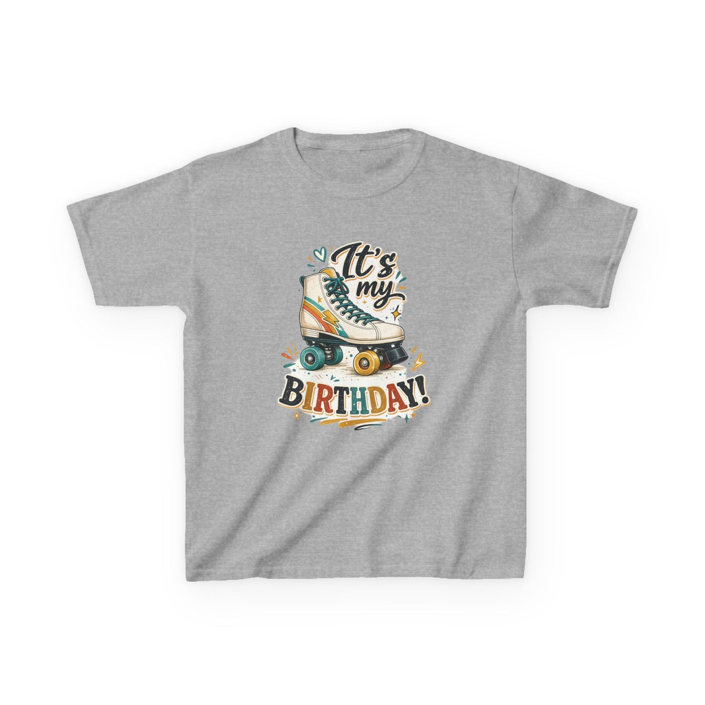Kid's Birthday Roller Skating T-Shirt  "It's My Birthday" Graphic Tee for Boys and Girls