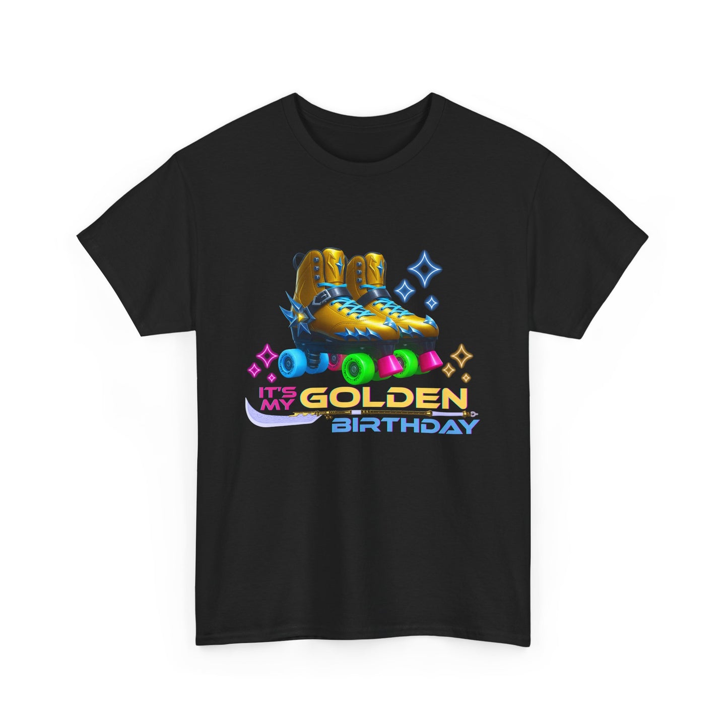 It's My Golden Birthday  - Adult and Teens Roller Skate Graphic T-Shirt – 100% Cotton, Female