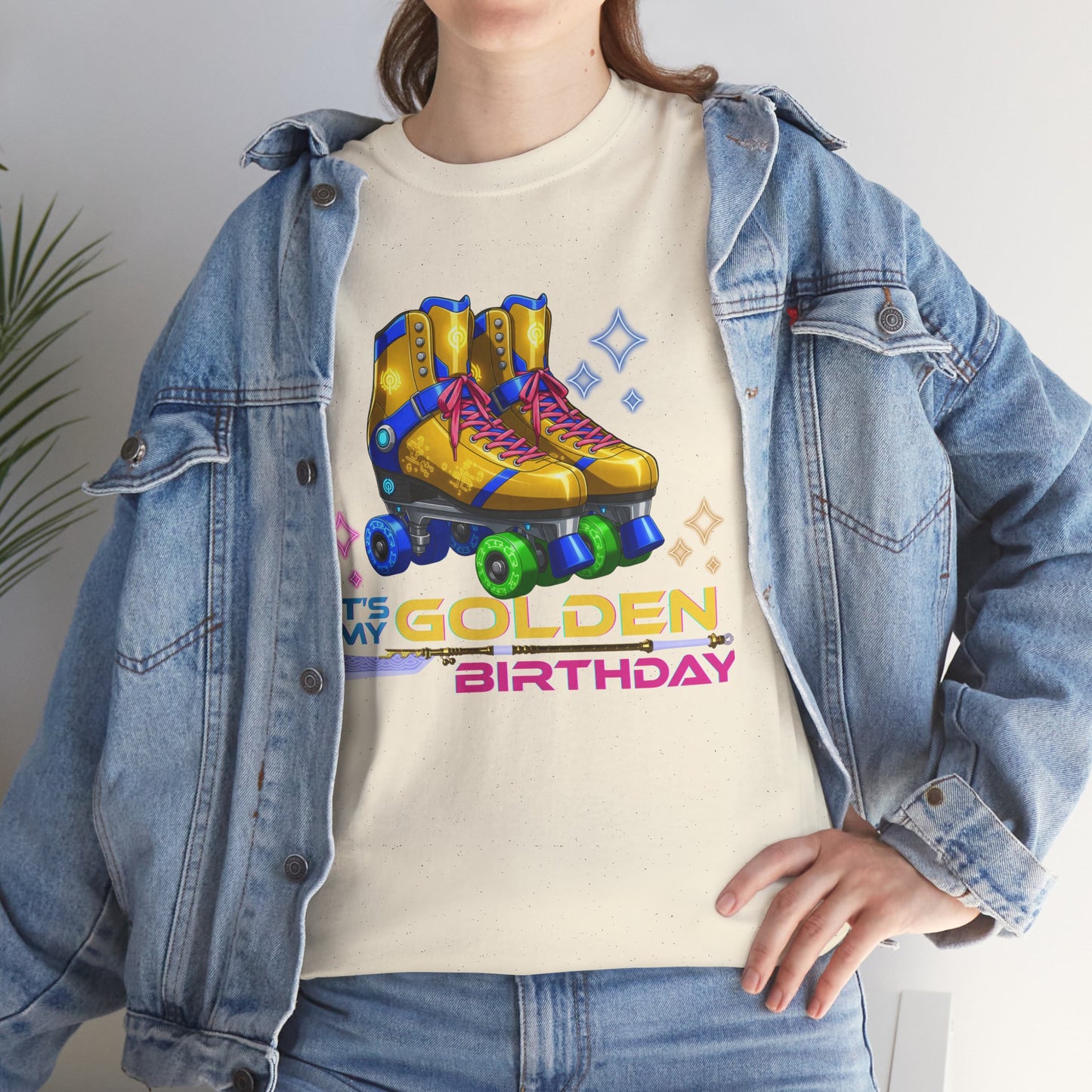 Golden Birthday - Adult Roller Skate Graphic T-Shirt – 100% Cotton