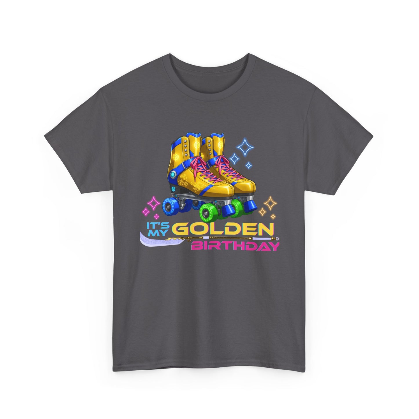 Golden Birthday - Adult Roller Skate Graphic T-Shirt – 100% Cotton