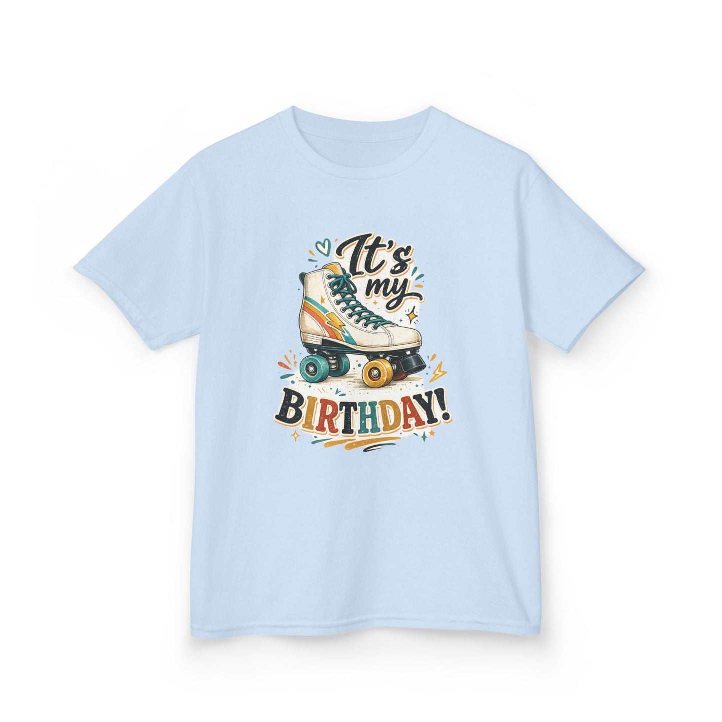 Kid's Birthday Roller Skating T-Shirt  "It's My Birthday" Graphic Tee for Boys and Girls