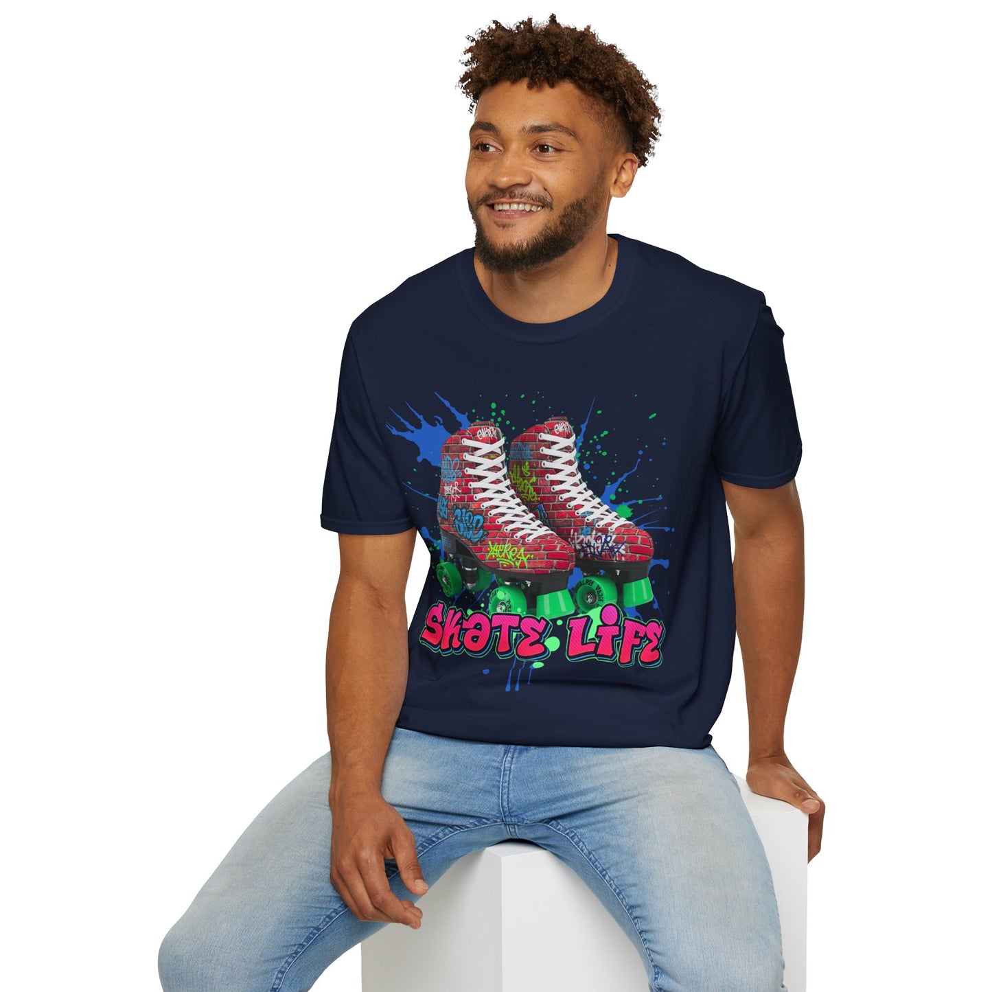 Adult "Skate Life" Paint Splattered Skates T-Shirt - Skateworld - Tampa, FL