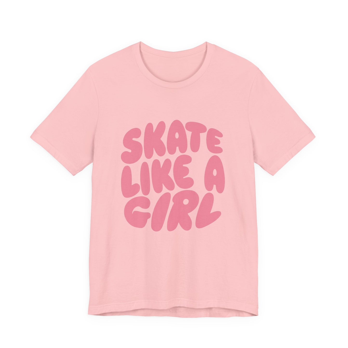 Women's "Skate Like A Girl" Roller Skate Graphic Cotton T-Shirt