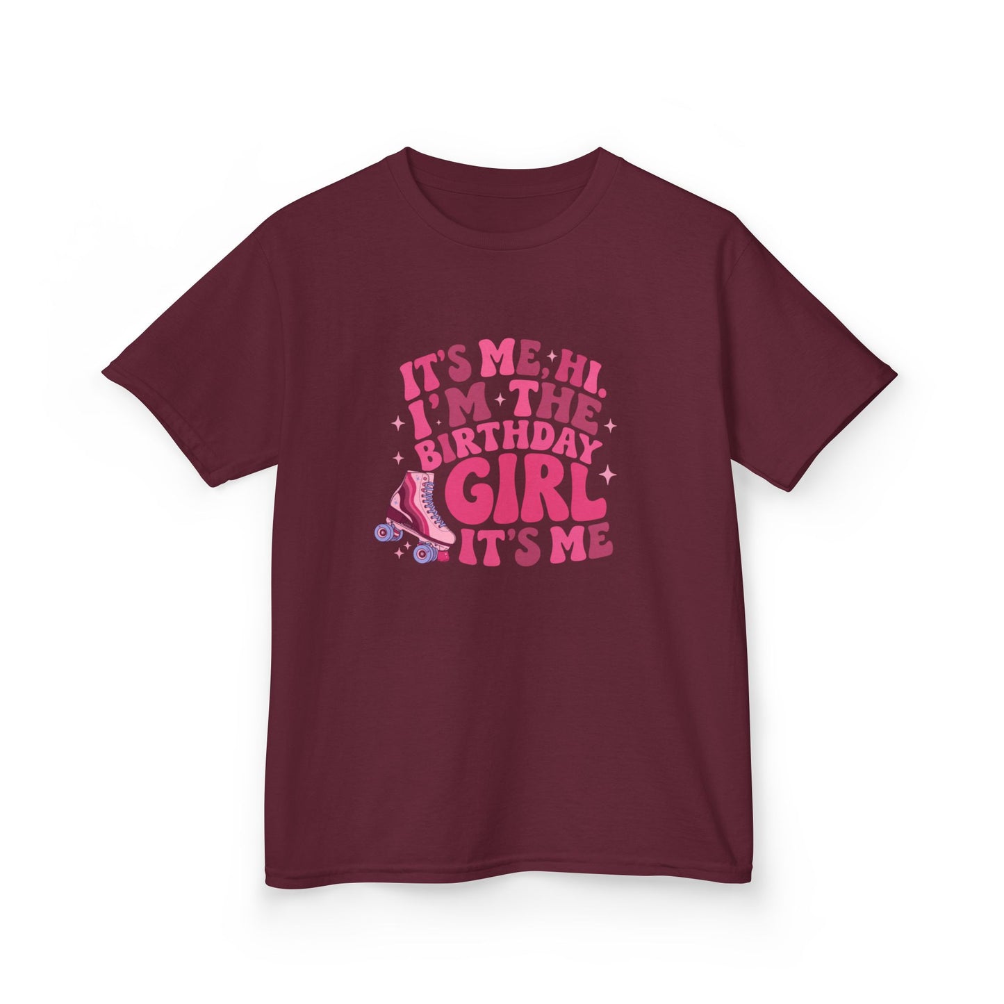 Girl's Birthday Roller Skating T-Shirt "Its Me, Hi I’m the Birthday Girl" Tee for Kids