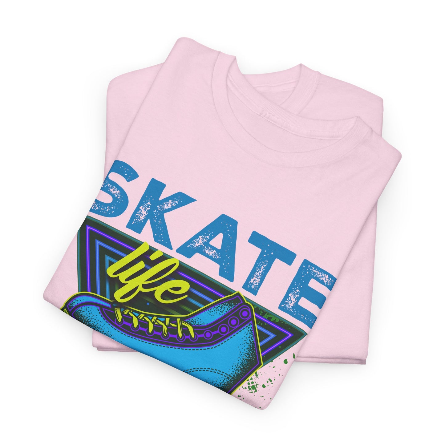 Jackson, NJ - Adult "Skate Life" Roller Skater T-Shirt (Blue Graphic)
