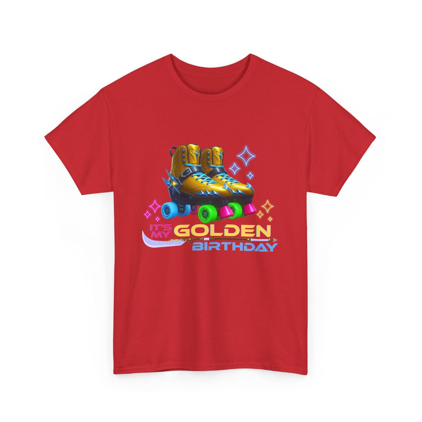 It's My Golden Birthday  - Adult and Teens Roller Skate Graphic T-Shirt – 100% Cotton, Female