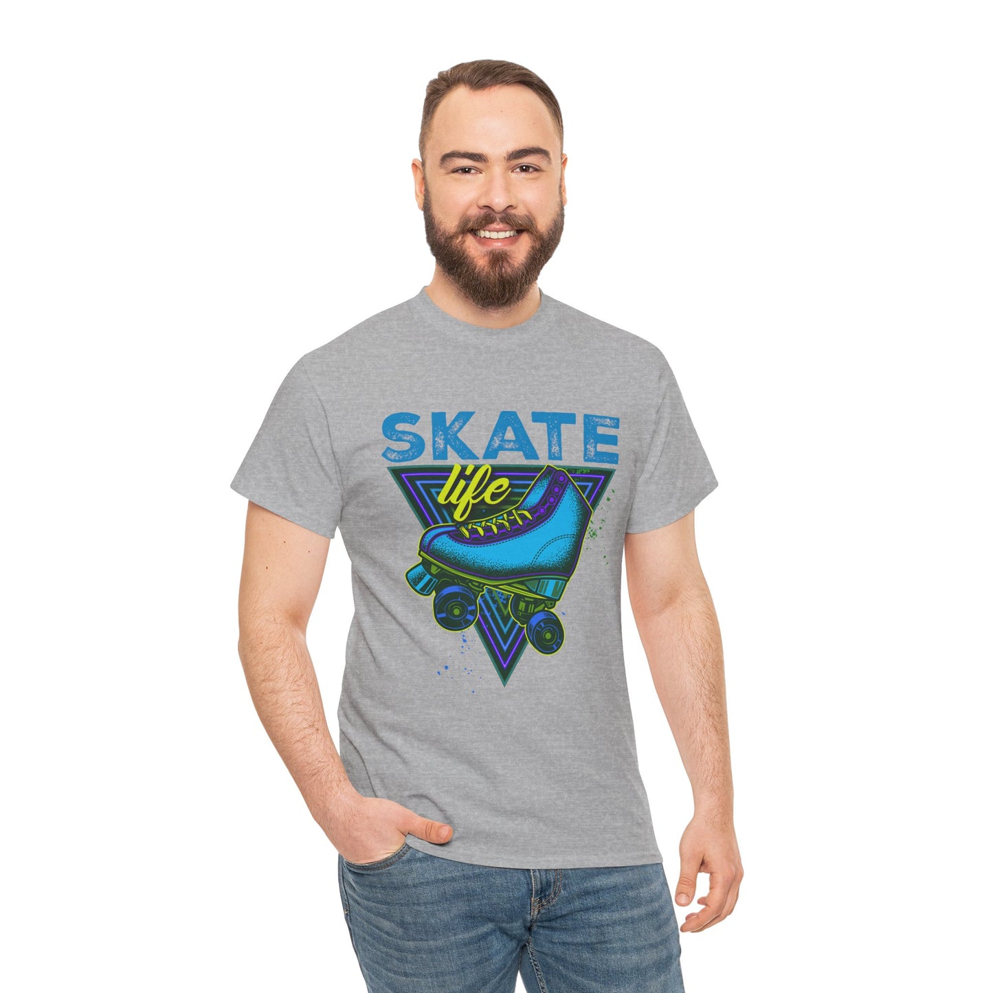 Unisex Roller Skating T-Shirt "Skate Life" Blue Graphic