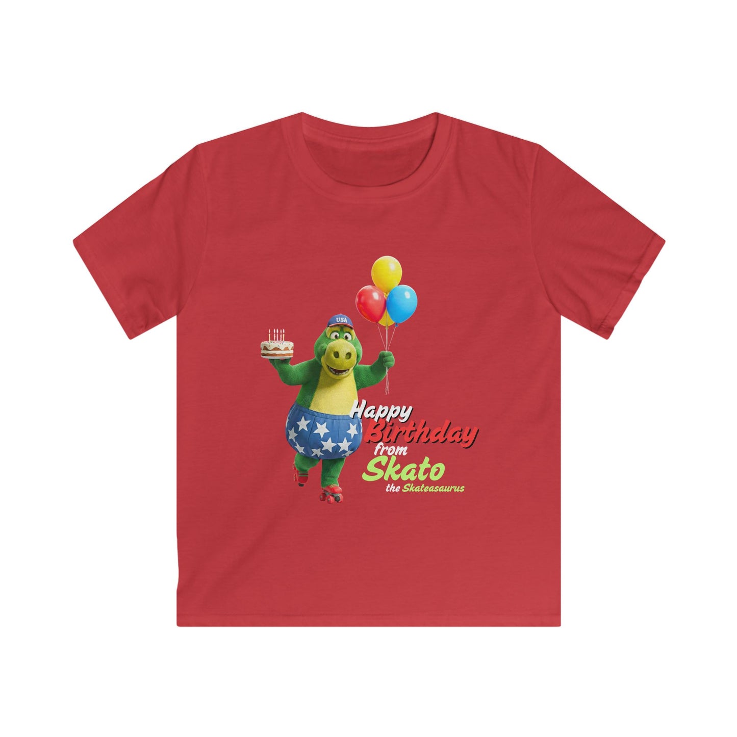 Kid's Skating Party T-Shirt "Happy Birthday from Skato"