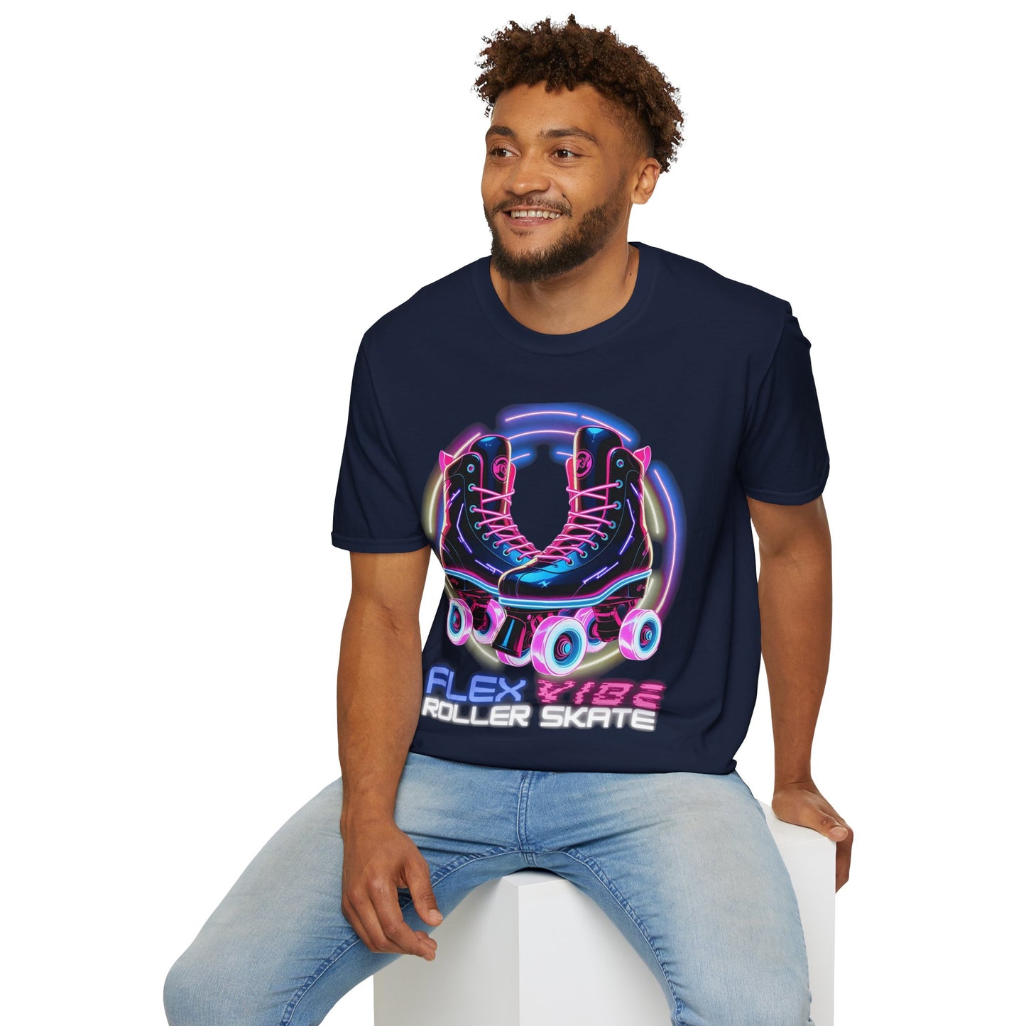 Adult "Flex Vibe Roller Skate" T-Shirt - Skateland - Indianapolis, IN