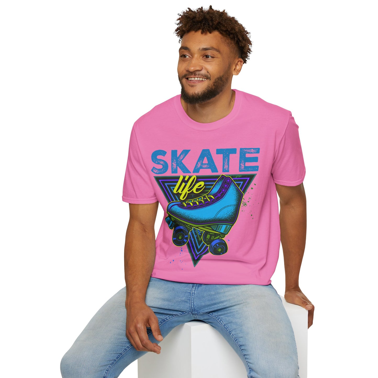 Adult "Skate Life" T-Shirt - Millennium Skate World Camden, NJ (Blue)