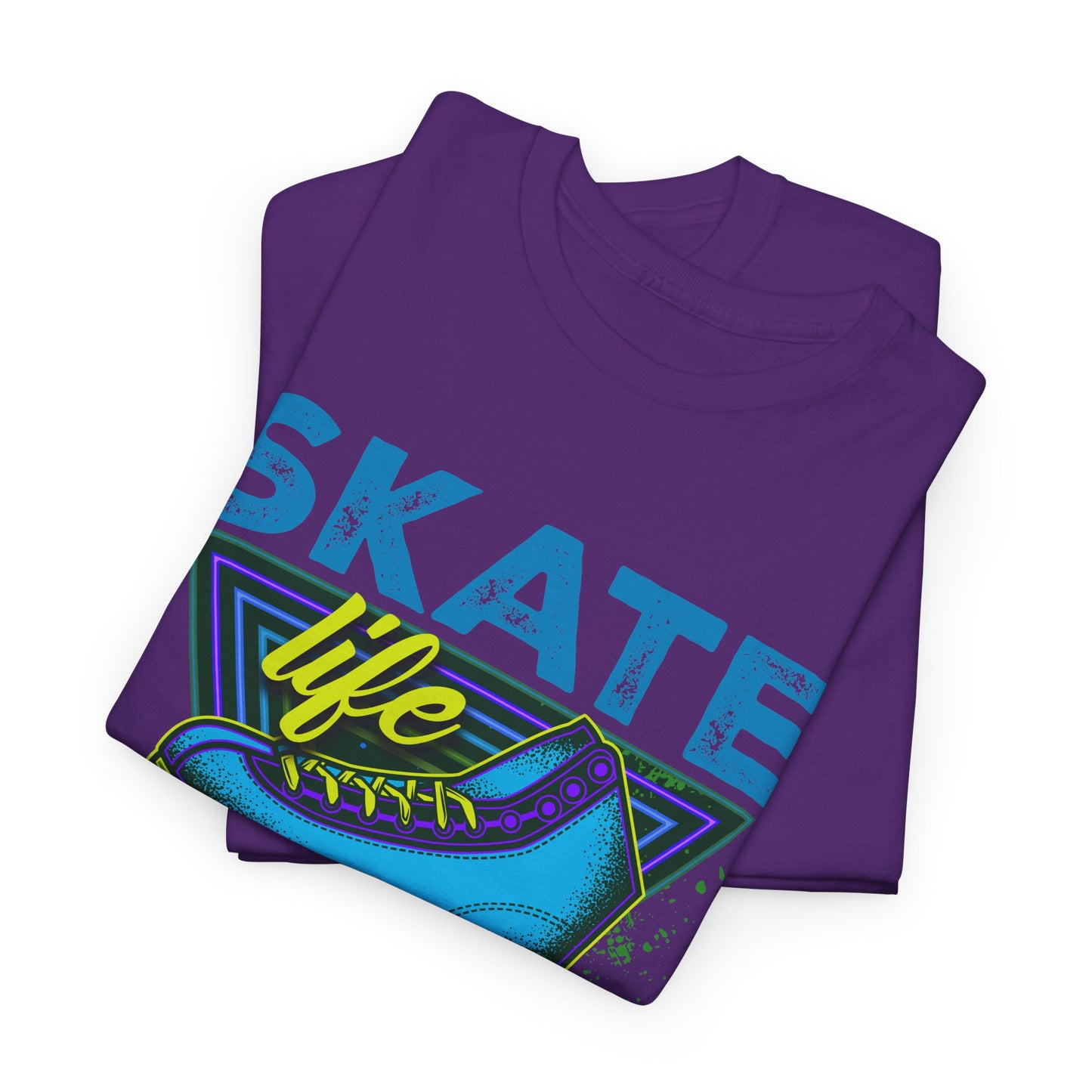 Jackson, NJ - Adult "Skate Life" Roller Skater T-Shirt (Blue Graphic)