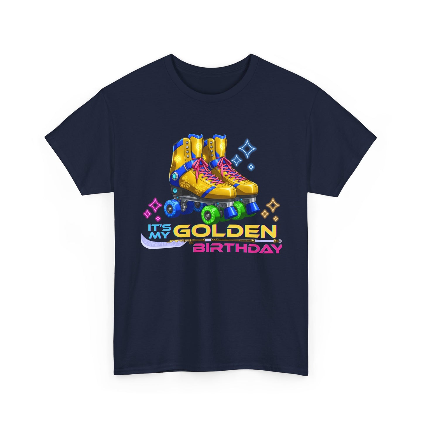 Golden Birthday - Adult Roller Skate Graphic T-Shirt – 100% Cotton
