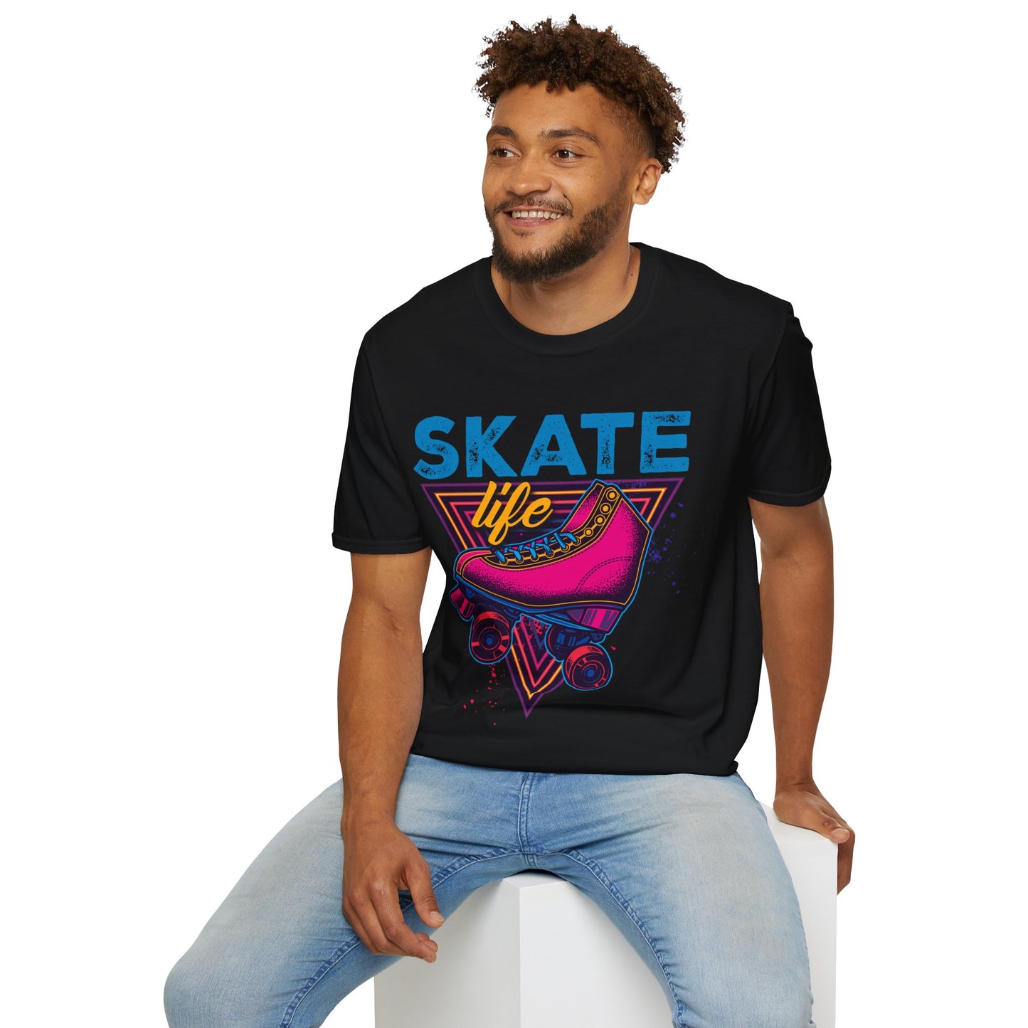 Adult "Skate Life" T-Shirt -Skate Zone 71 - Jackson, NJ (Pink)