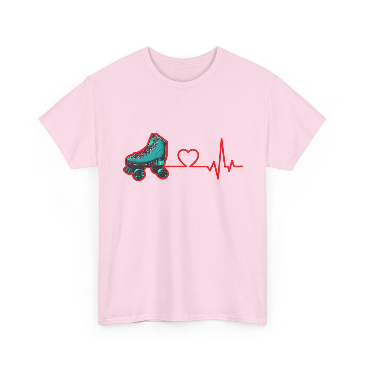Adult Roller Skating T-Shirt - Heartbeat of Roller Skating - Rink Life Tee