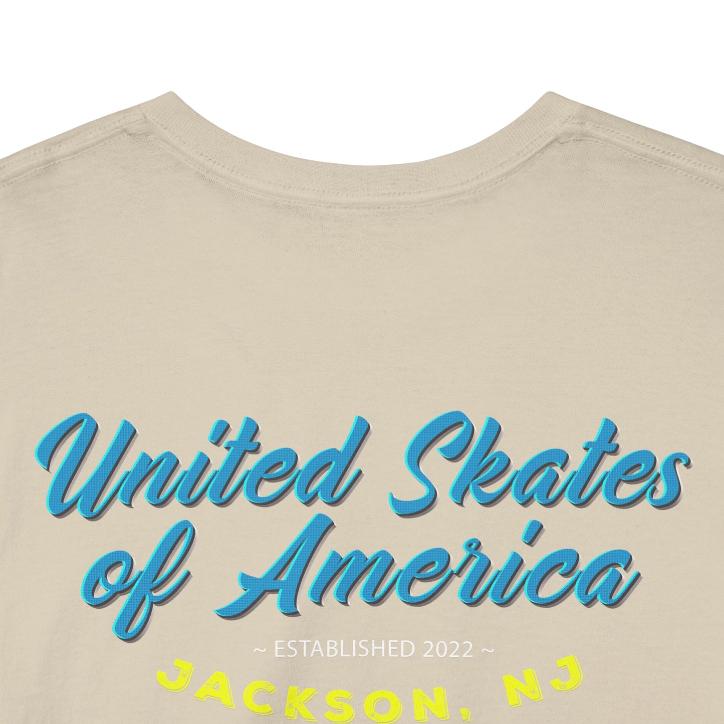 Jackson, NJ - Adult "Skate Life" Roller Skater T-Shirt (Blue Graphic)