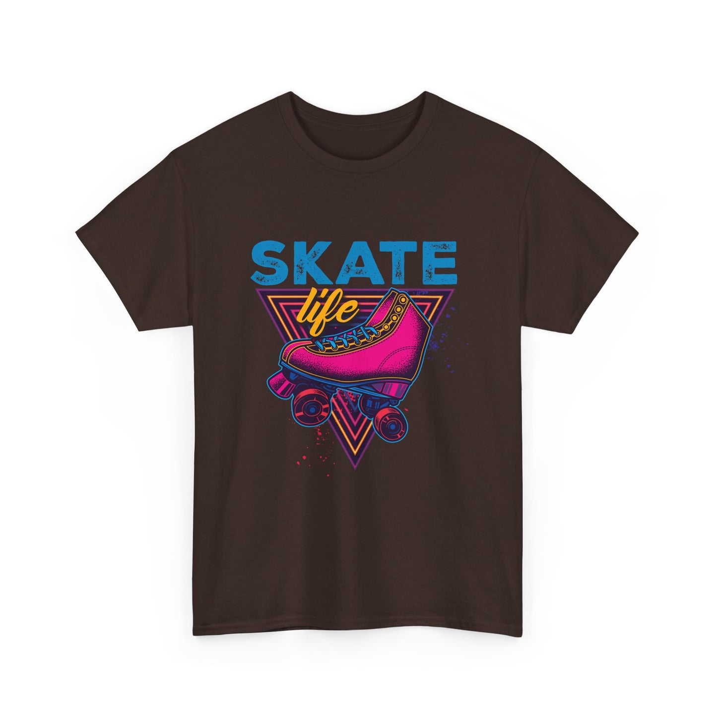 Adult Roller Skating T-Shirt - "Skate Life" - Pink Graphic