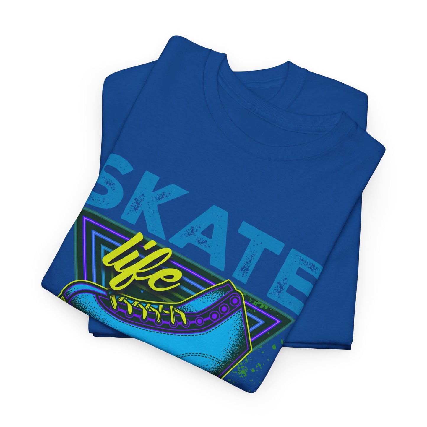Jackson, NJ - Adult "Skate Life" Roller Skater T-Shirt (Blue Graphic)