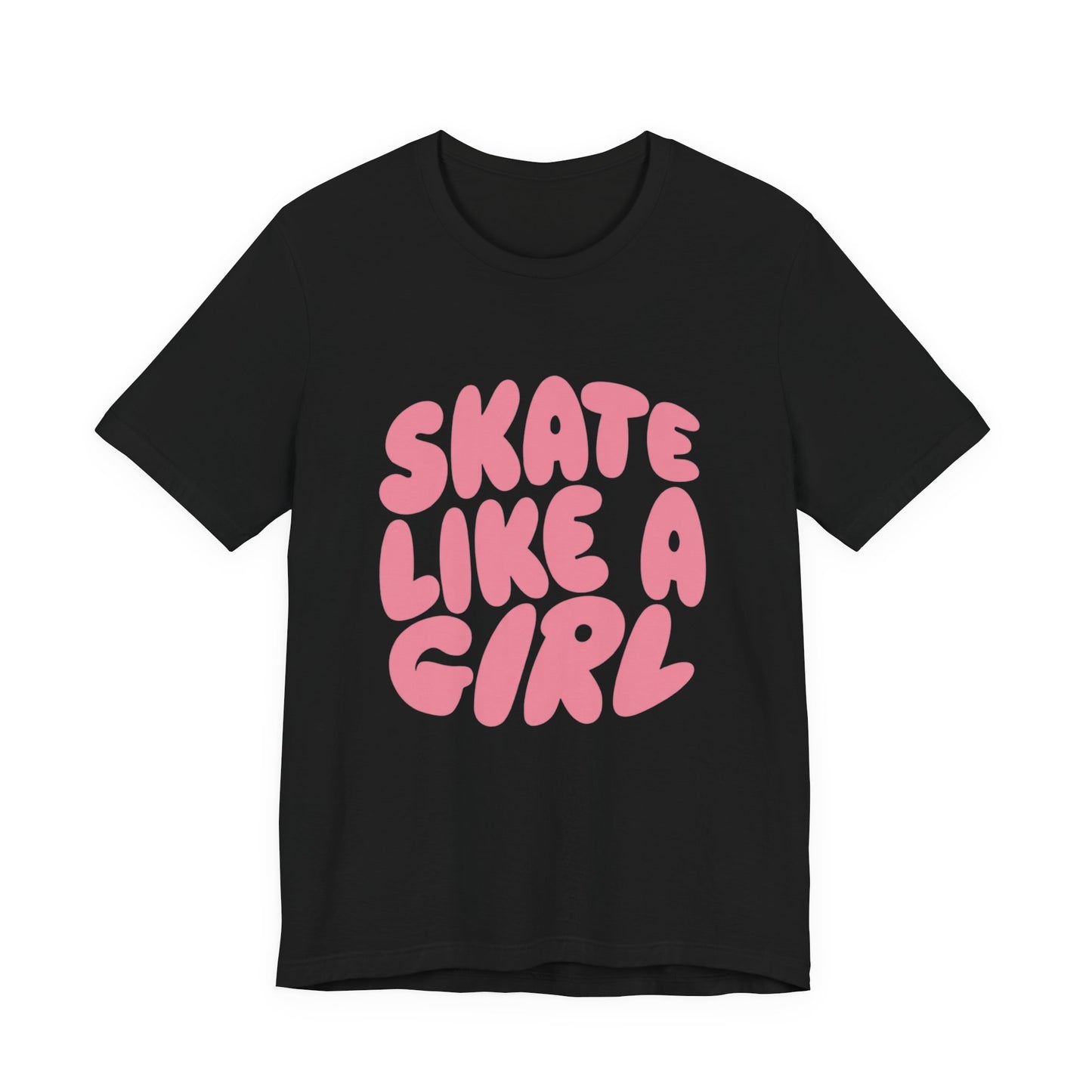 Women's "Skate Like A Girl" Roller Skate Graphic Cotton T-Shirt