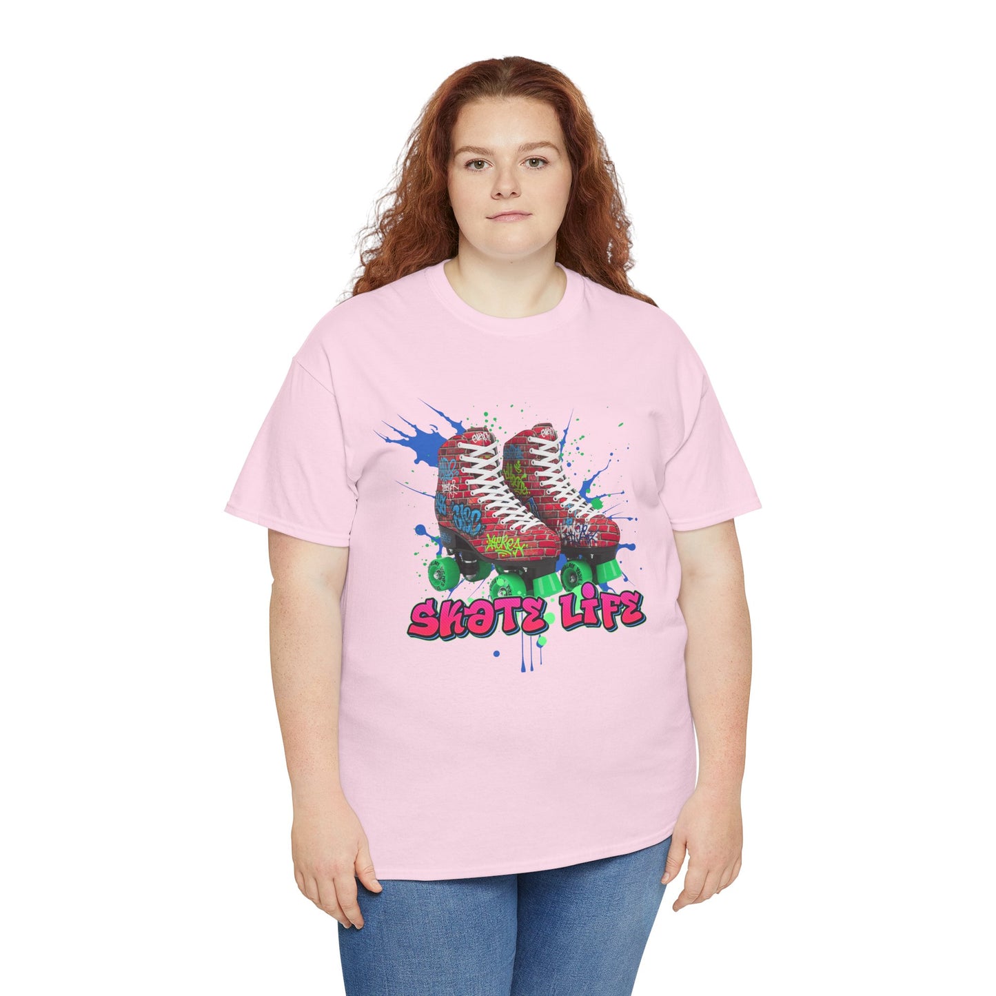 Adult Retro Roller Skating T-Shirt - Skate Life - Graffiti Style Graphic Tee for Skaters