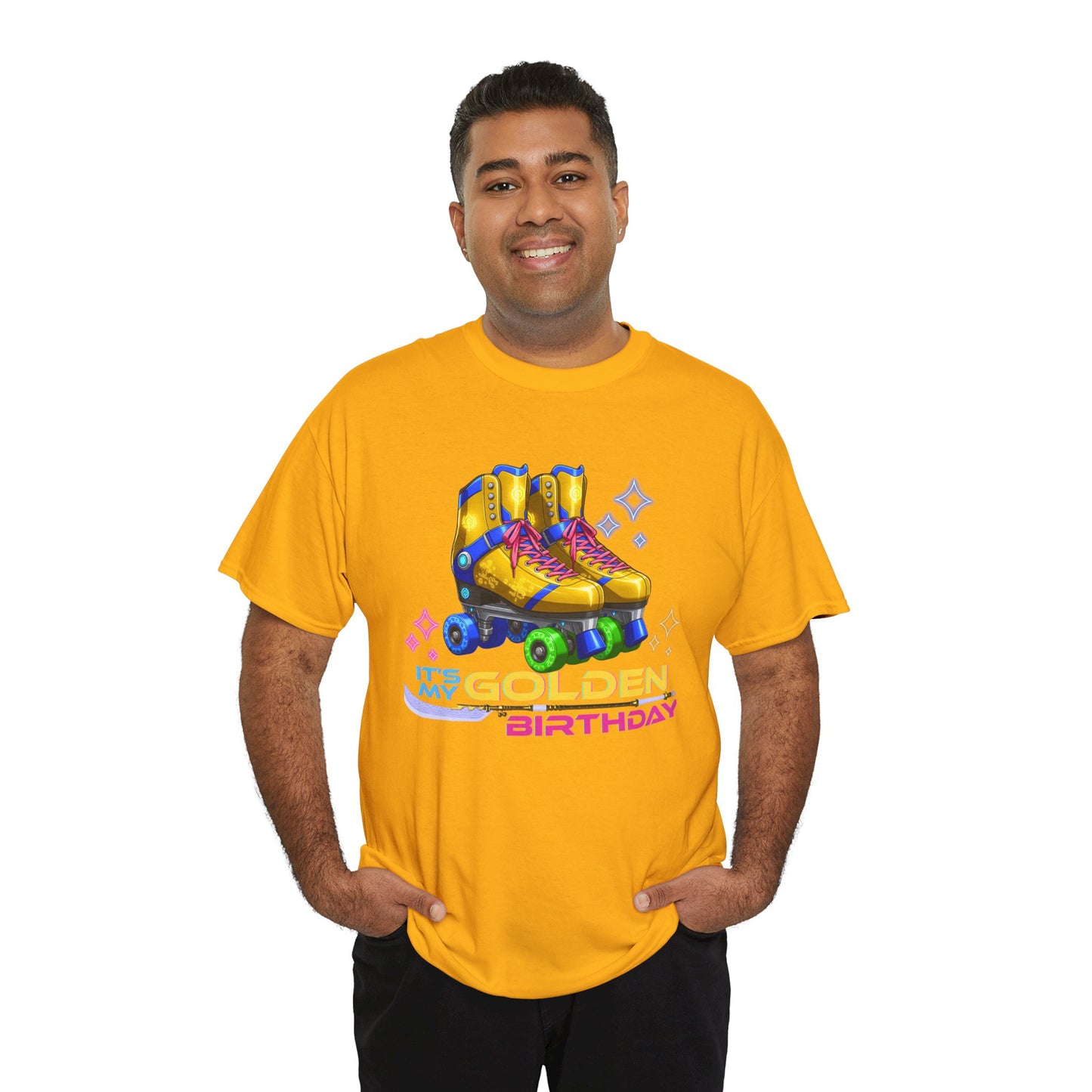Golden Birthday - Adult Roller Skate Graphic T-Shirt – 100% Cotton