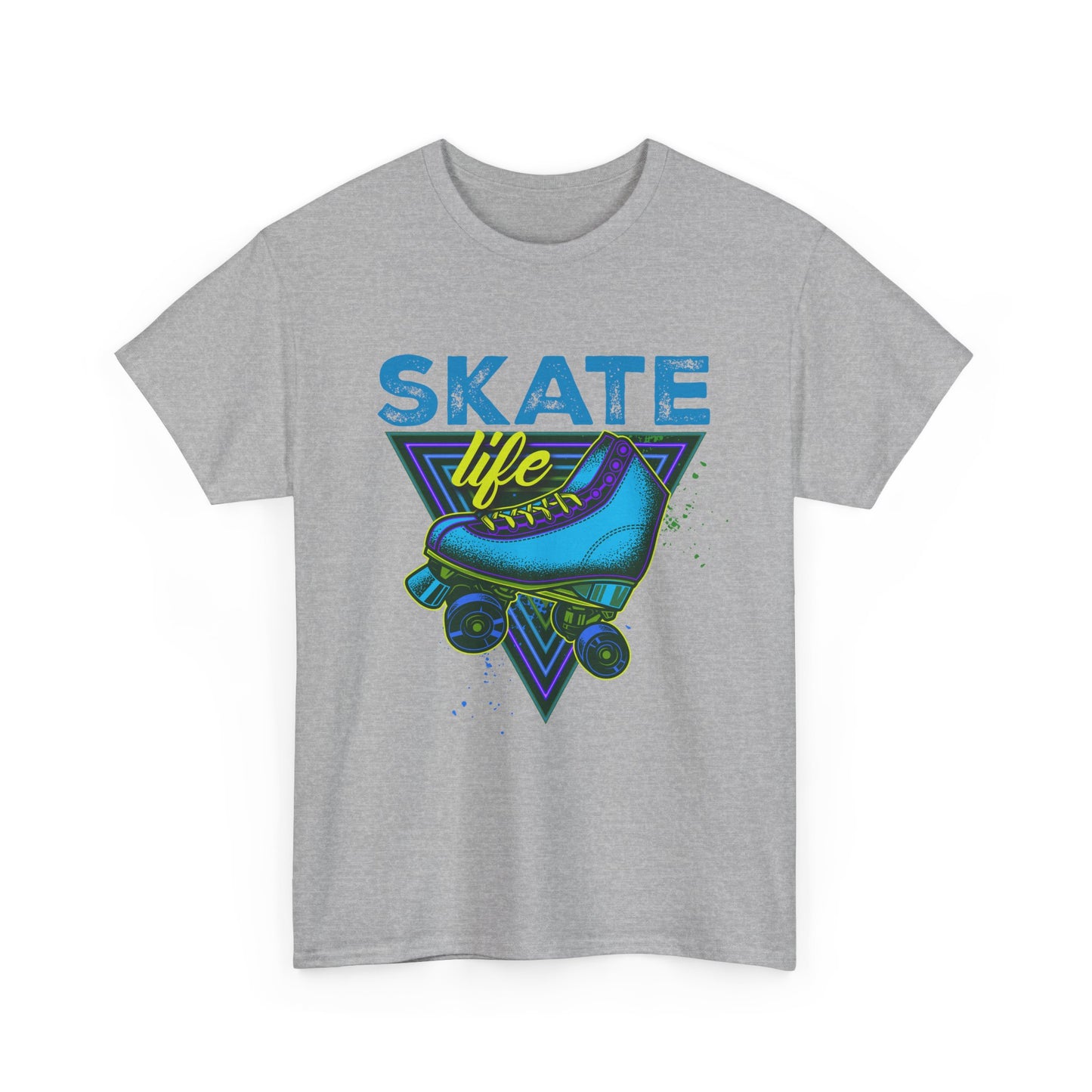 Unisex Roller Skating T-Shirt "Skate Life" Blue Graphic
