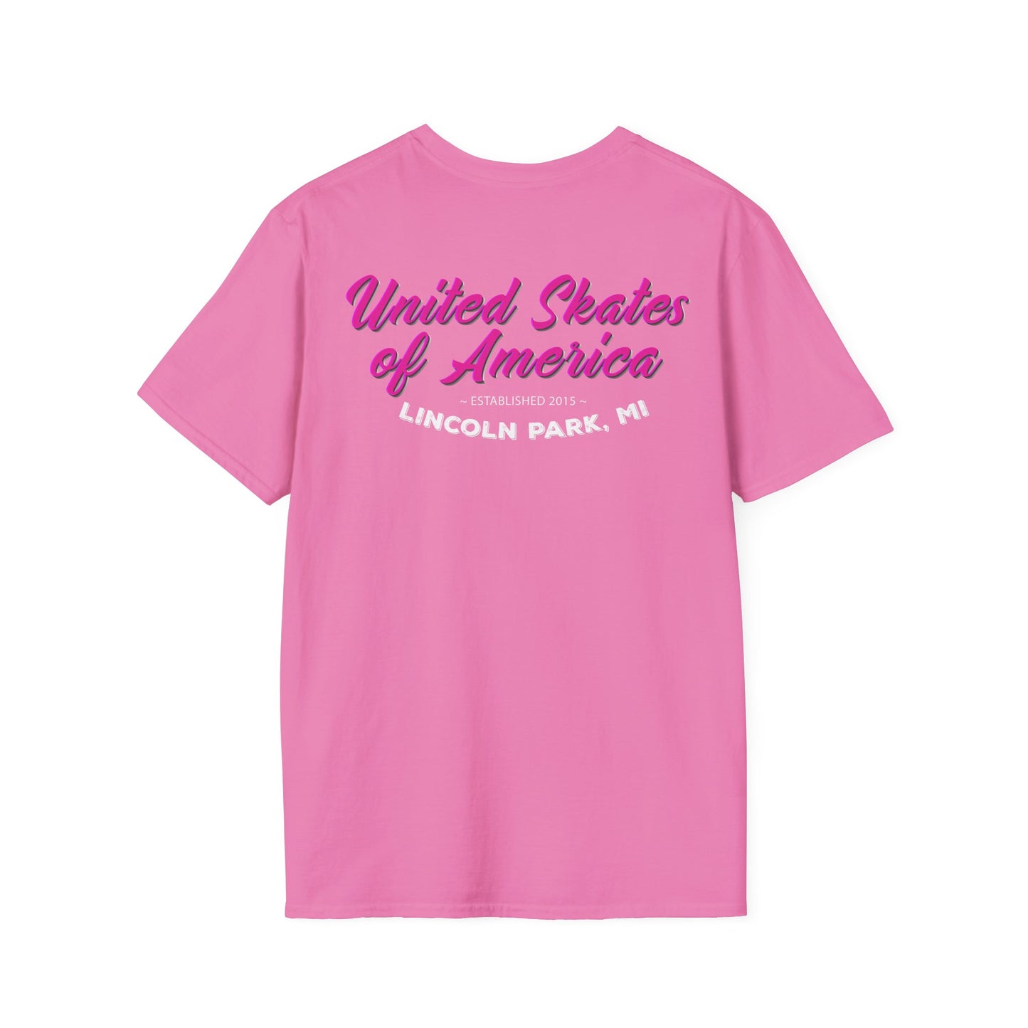 Adult "Skate Life" Paint Splattered Skates T-Shirt - United Skates of America - Lincoln Park, MI