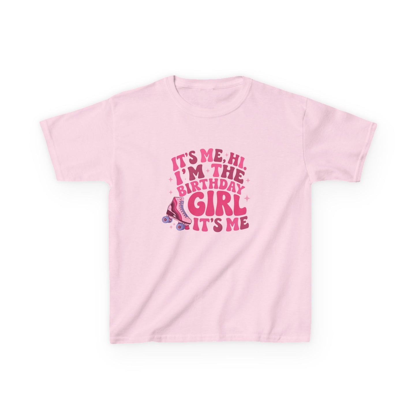Girl's Birthday Roller Skating T-Shirt "Its Me, Hi I’m the Birthday Girl" Tee for Kids