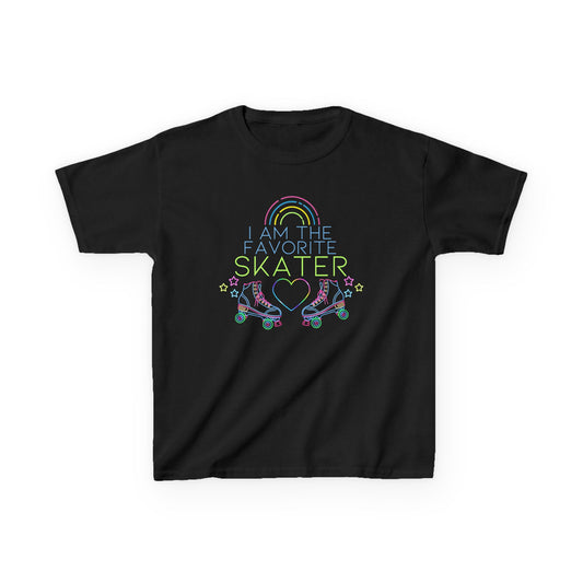 Kid's "I Am The Favorite Skater" Birthday Party T-Shirt, Roller Skating Tee