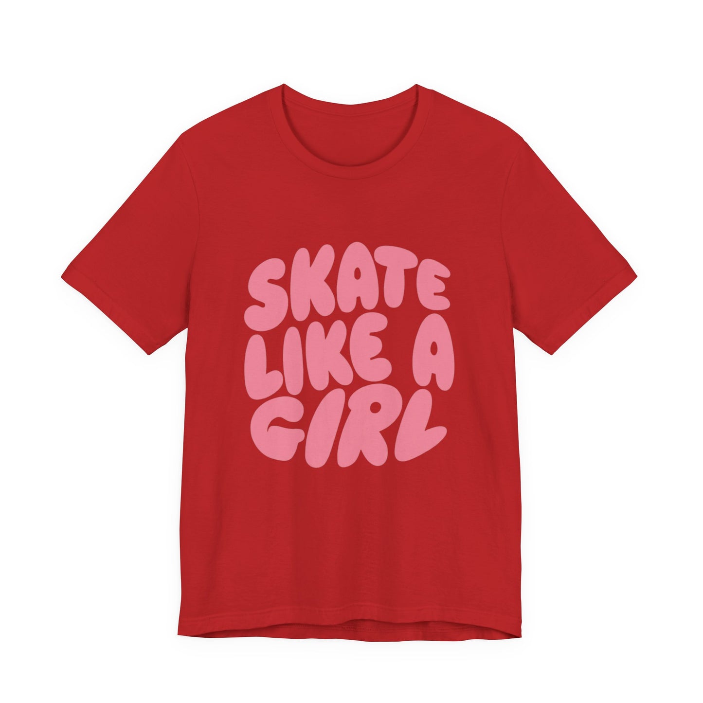 Women's "Skate Like A Girl" Roller Skate Graphic Cotton T-Shirt