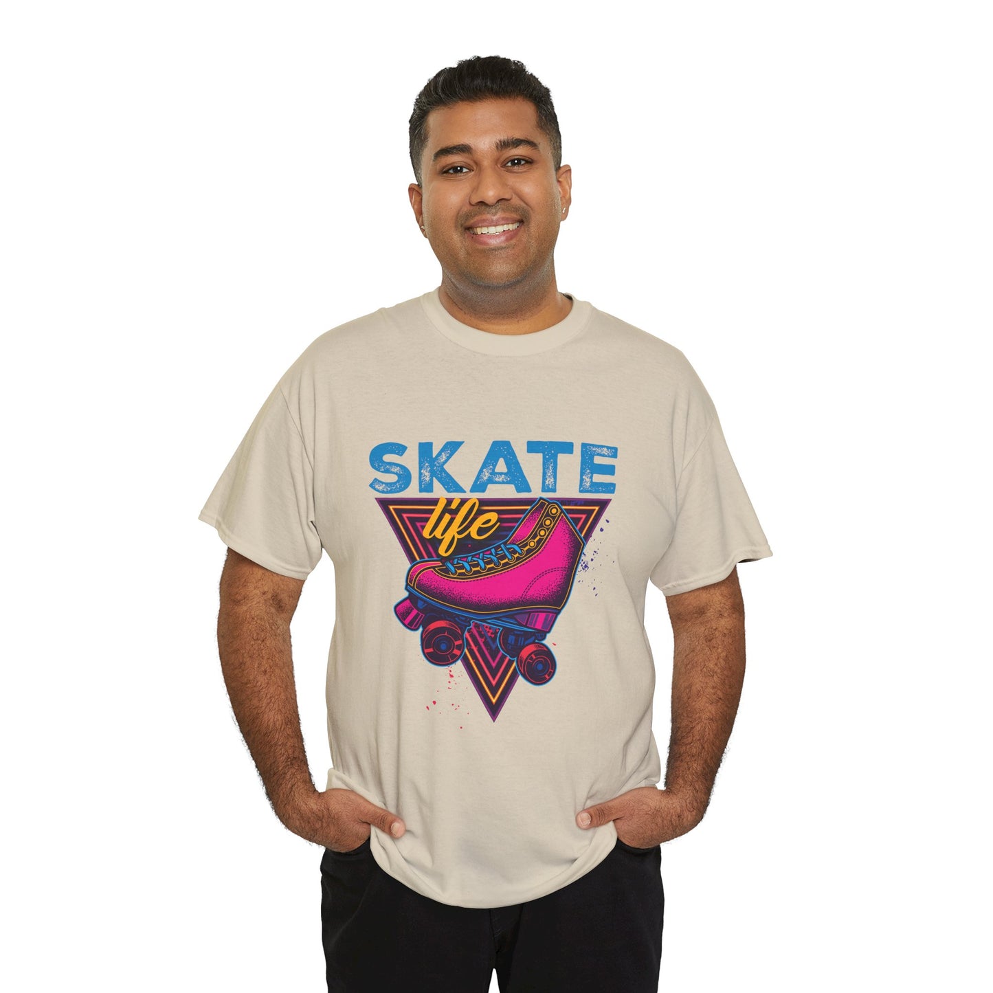 Adult Roller Skating T-Shirt - "Skate Life" - Pink Graphic