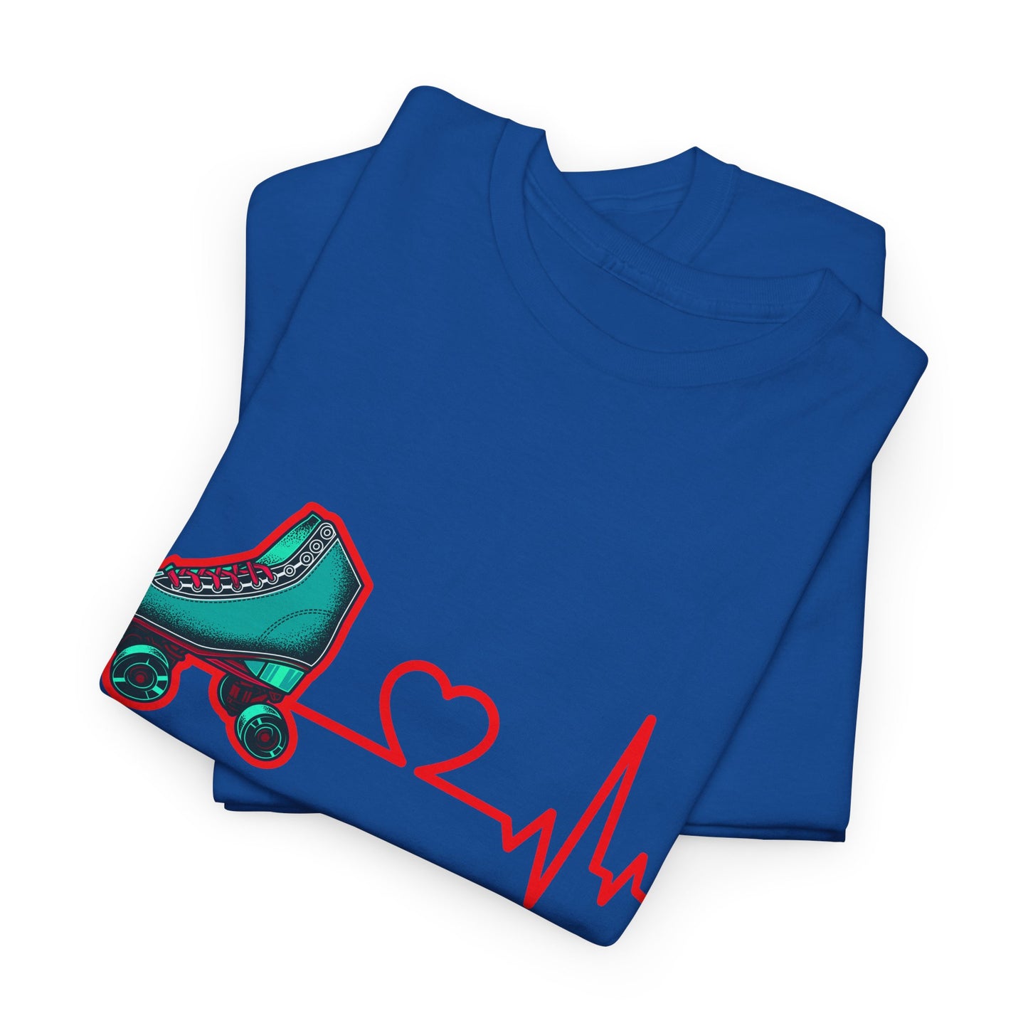 Adult Roller Skating T-Shirt - Heartbeat of Roller Skating - Rink Life Tee