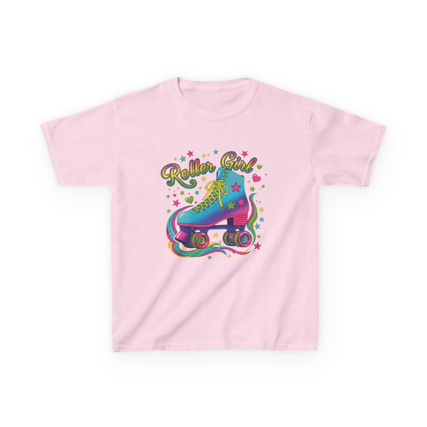 Girl's Roller Skating T-shirt - Roller Girl - Retro Graphic Shirt for Kids