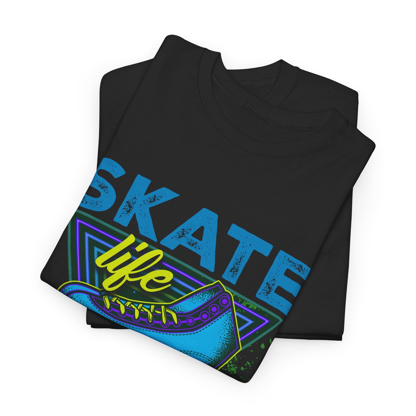 Unisex Roller Skating T-Shirt "Skate Life" Blue Graphic