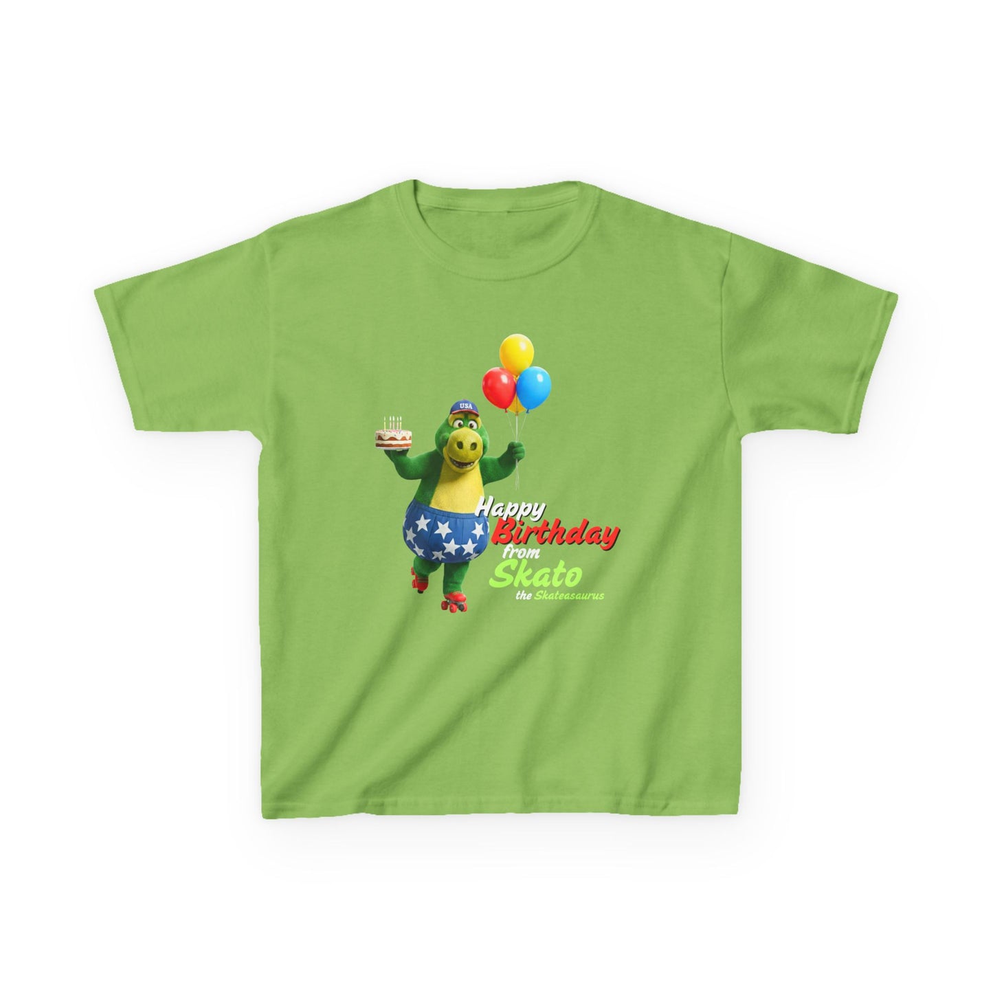 Kid's Roller Skating Birthday T-Shirt - Happy Birthday from Skato - Tee for Boys and Girls