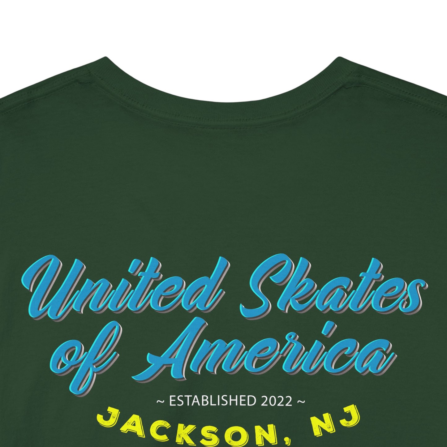 Jackson, NJ - Adult "Skate Life" Roller Skater T-Shirt (Blue Graphic)