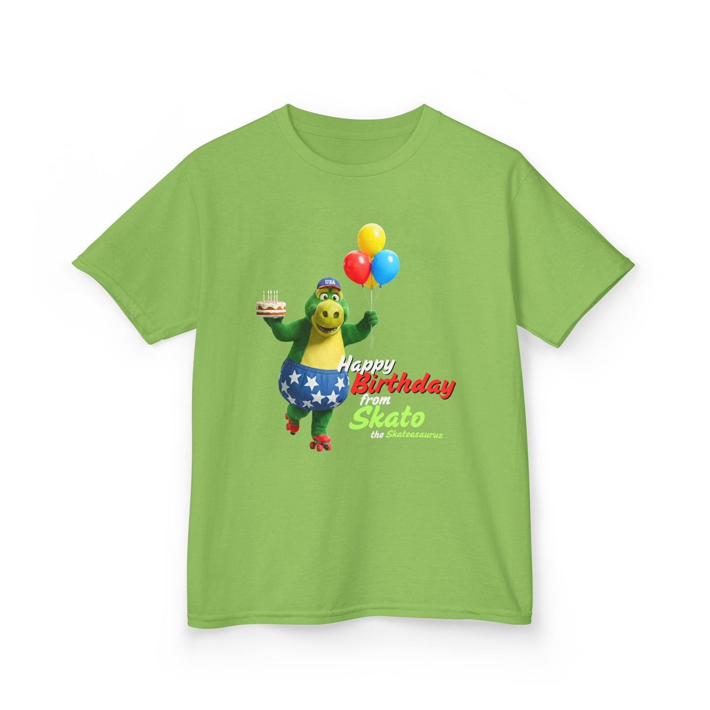 Kid's Roller Skating Birthday T-Shirt - Happy Birthday from Skato - Tee for Boys and Girls